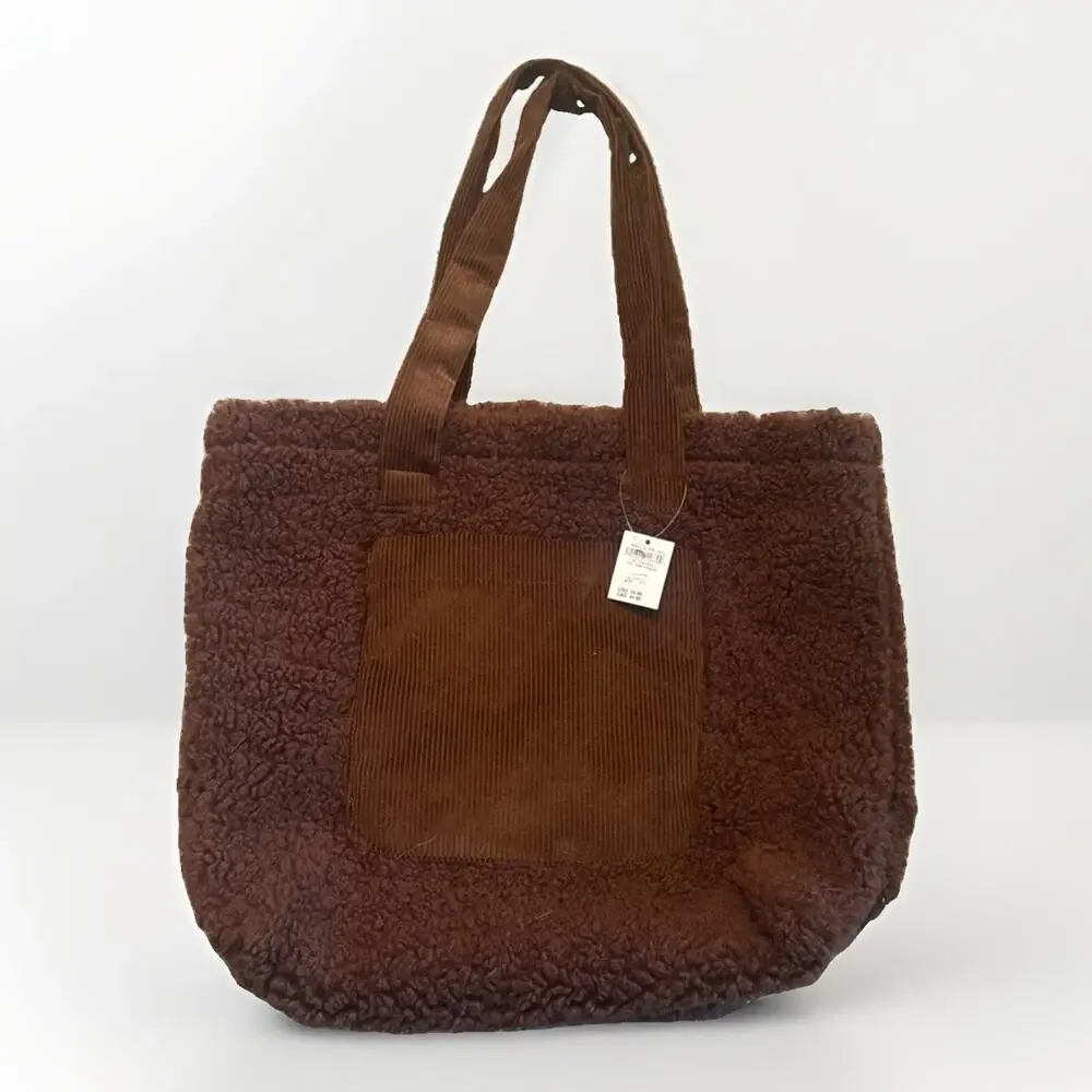 New with tags: AMERICAN EAGLE Outfitters Women's Bag Brown Faux Fur